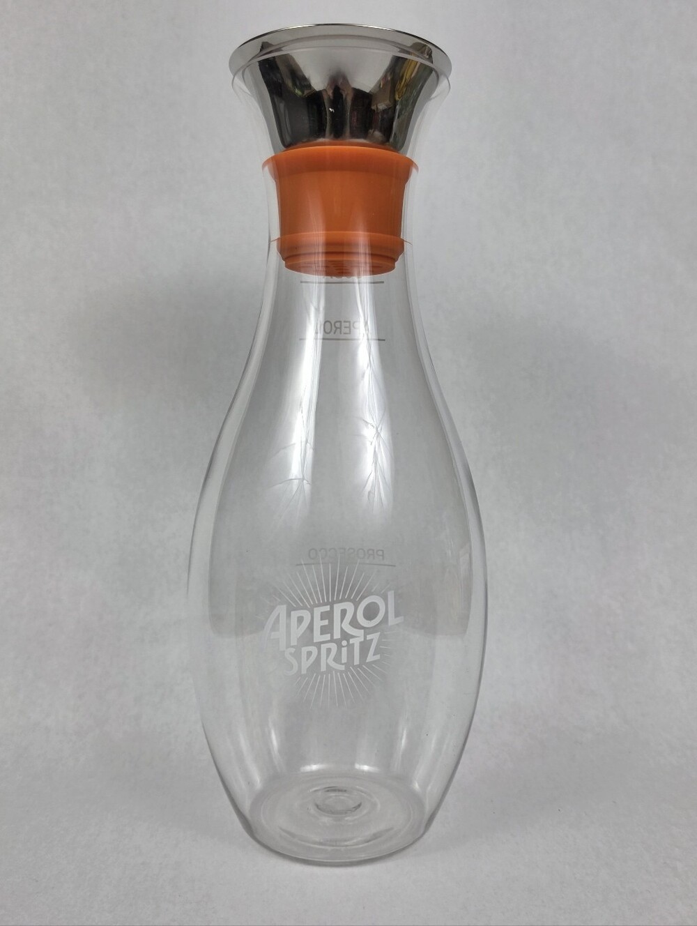 Aperol Spritz Plastic Carafe Prosecco Orange Clear Drink Pouring Mixing